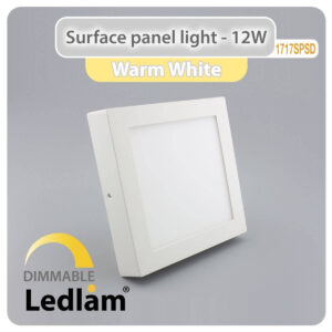 LED Surface Panel Light 12W Square 1717SPSD - dimmable