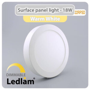 LED Surface Panel Light 18W Round 22RPSD - dimmable