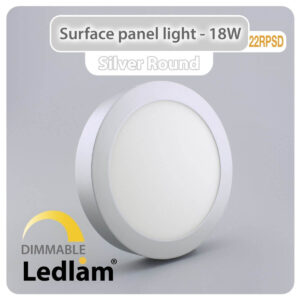 LED Surface Panel Light 18W Round 22RPSD silver - dimmable