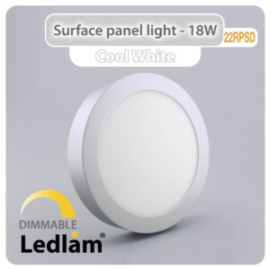 LED Surface Panel Light 18W Round 22RPSD silver - dimmable