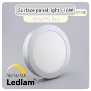 LED Surface Panel Light 18W Round 22RPSD silver - dimmable