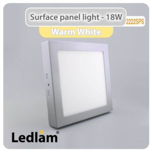 LED Surface Panel Light 18W Square 2222SPS silver