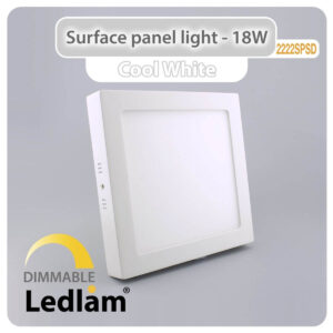 LED Surface Panel Light 18W Square 2222SPSD - dimmable