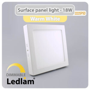 LED Surface Panel Light 18W Square 2222SPSD - dimmable