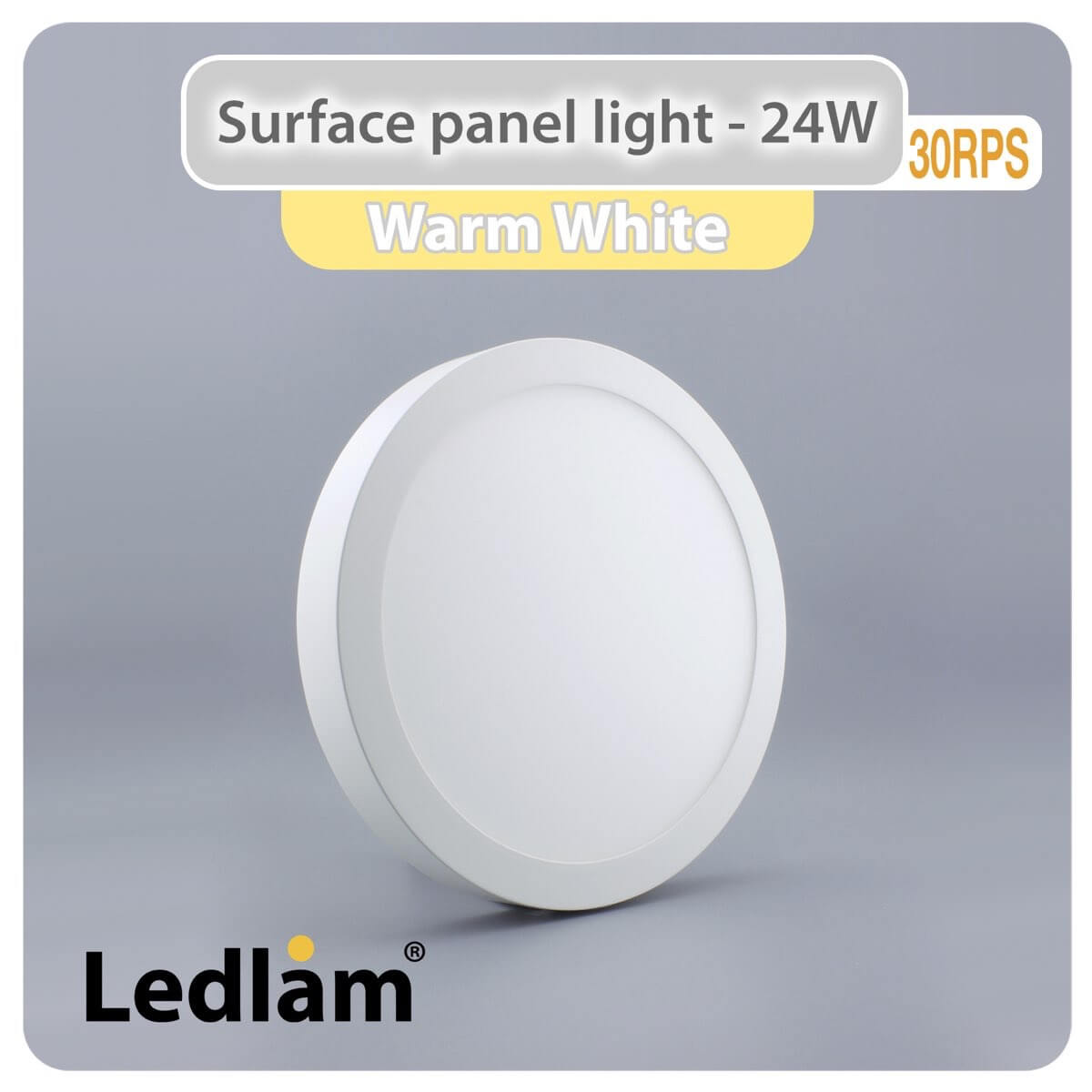 LED Surface Panel Light 24W Round 30RPS