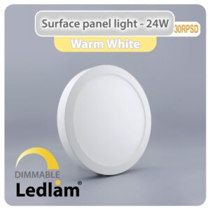 LED Surface Panel Light 24W Round 30RPSD - dimmable