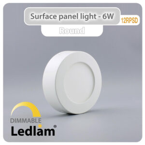 LED Surface Panel Light 6W Round 12RPSD - dimmable
