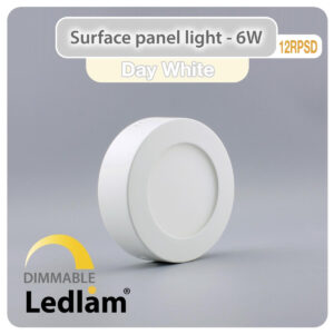 LED Surface Panel Light 6W Round 12RPSD - dimmable