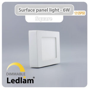 LED Surface Panel Light 6W Square 1212SPSD - dimmable