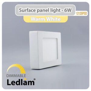 LED Surface Panel Light 6W Square 1212SPSD - dimmable