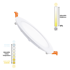 Round 12W UltraSlim LED Panel with a Selectable Colour Temp. (Dimmable)
